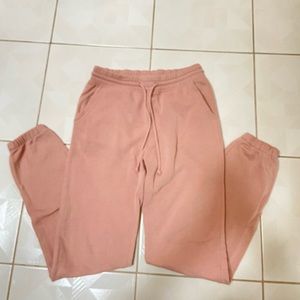 H&M XS DUSTY PINK SWEATPANTS